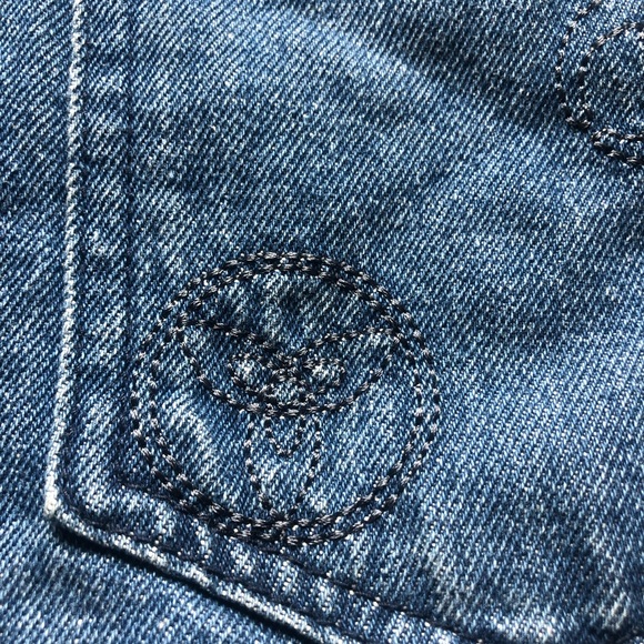 Cider Blue Denim Overall style crop - Picture 2 of 4